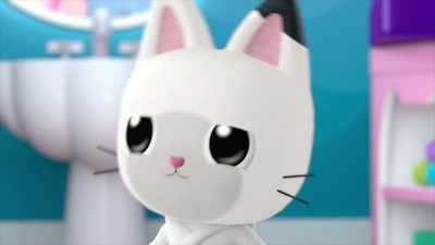 Hey! Didn't you say
Cakey was making face masks? - Gabby's Dollhouse
