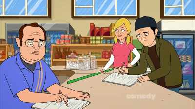Hey, Emma.
We're looking for costume ideas. - Corner Gas Animated