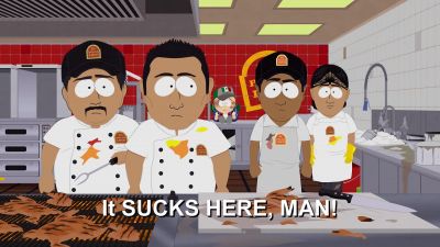 - Hey, you fellas think you can help me
get across that border? - South Park