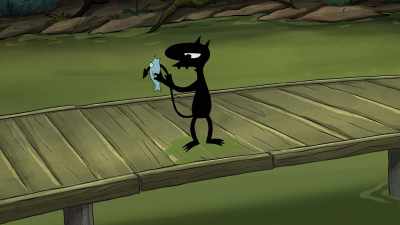 Hey, fish, that peanut butter
on my tail was mine. [grunts] - Disenchantment