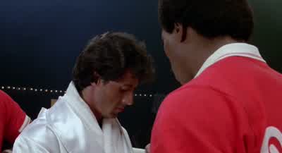 Hey fool you ready for another beatingYou should've never came back - Rocky III