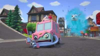 -Hey!
-[gasps] - Mighty Monsterwheelies