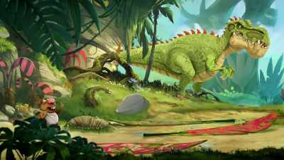 Hey, Giganto, I got a hole in one. - Gigantosaurus
