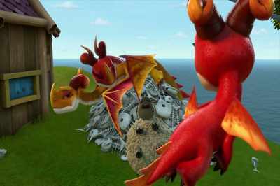 Hey, guys. Wake up!
I could use a little help cleaning. - Dragons: Rescue Riders