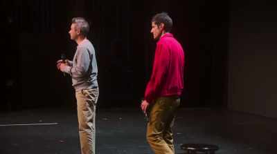 -Hey, guys.
-What? Who's-- - Beastie Boys Story