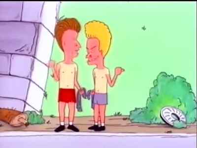 - Hey, here comes someone!
- Cool! - Beavis and Butt-head