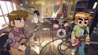 - ♪ Hey, hey ♪
- ♪ Hey, hey ♪ - Scott Pilgrim Takes Off