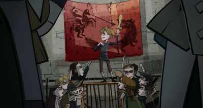 Hey! Hey! Over here! I've caught a wolf. - Wolfwalkers
