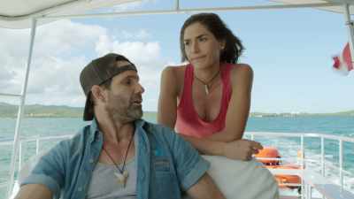 -Hey.
-Hey. - 5 Headed Shark Attack