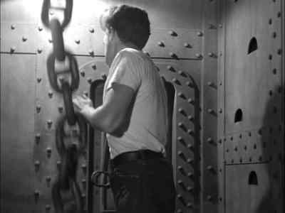 Hey, hold the chain.
The door's locked! - The Ghost Ship