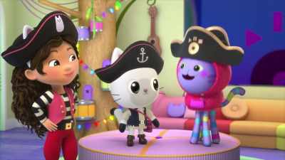 Hey, I hear you two are searching
for pirate treasure. - Gabby's Dollhouse