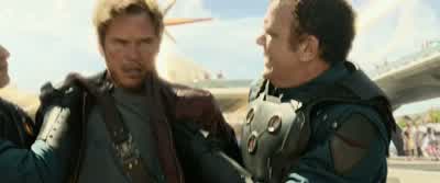 Hey If it isn't Star PrinceStar Lord Oh sorry LordI picked this guy up a while back for petty theftHe's got a code nameYeah Stay out of the wayCome on man It's a It's an outlaw name - Guardians of the Galaxy