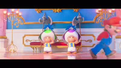 Hey! Intruder! Stop him! Intruder! - Stop him! - Stop him! Now! Stop him! - The Super Mario Bros. Movie
