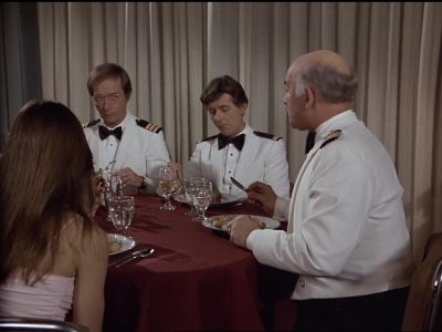 Hey, isn't it more fun sitting
here than at that stuffy old - The Love Boat