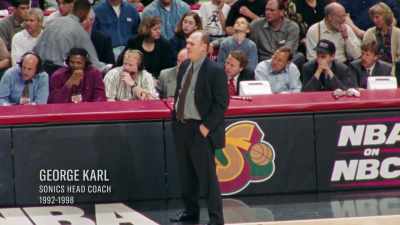 "Hey, it's George Karl over there." - The Last Dance