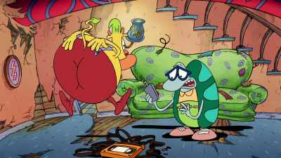 Hey, it's got a re-entry button? - Rocko's Modern Life: Static Cling