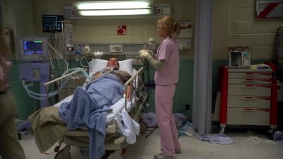 - Hey.
- I've got an aortic dissection here. - House