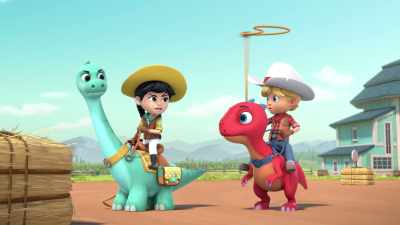 Hey! Jon, I had my eye on that target! - Dino Ranch