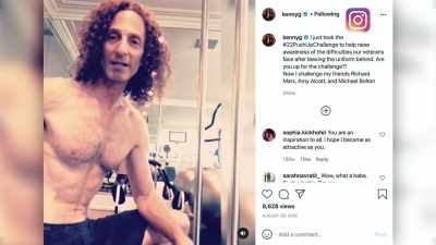Hey, Kenny G here
for the 22 push-up challenge. - Listening to Kenny G