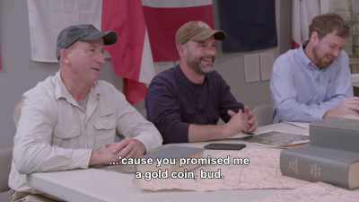 -Hey. -[laughter]
-Marty, they had 60 kegs - The Curse of Civil War Gold