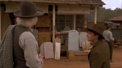 Hey look at that the tombstone - Back to the Future Part III