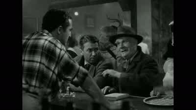 Hey look mister we serve hard drinks in herefor men who want to get drunk fastAnd we don't need any characters around to give the joint atmosphereIs that clear or do I have to slip you my left for a convincerWhat's he talking aboutNick Nick just give him - It's a Wonderful Life