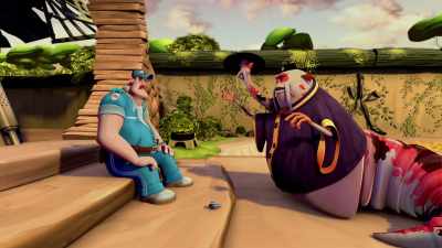 - Hey. Look out.
- Whoa, sorry. - Monster Island