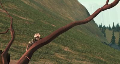 Hey Manny Can you pull back the tree and shoot me into the pond - Ice Age: The Meltdown