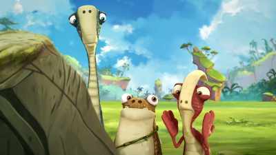 Hey, Marsh! Meet us at the waterfall! - Gigantosaurus
