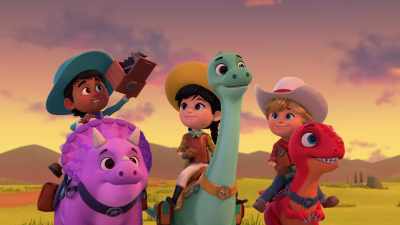 Hey, Min? Don't you want to ride down - Dino Ranch