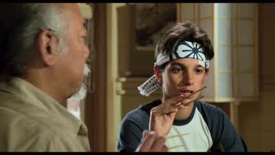 Hey hey hey Mr Miyagi look LookYou beginner luck - The Karate Kid