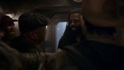 Hey. Nice day for
a walk, Mr. Riggs? - Snowpiercer