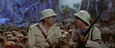 Hey, that noise is only
the lightning up there. - King Kong vs  Godzilla
