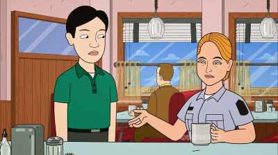 Hey, Oscar. What needs to
be done for the theme party? - Corner Gas Animated