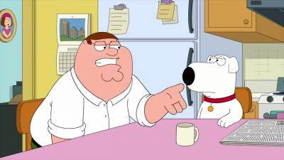 Hey, Peter.
Lois still mad at you? - Family Guy