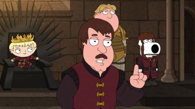 Hey, Peter, where's the
defendant? And where's Brick? - Family Guy