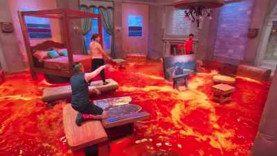 Hey, Rabi, can you jump that way
and pull that thing? - Floor Is Lava