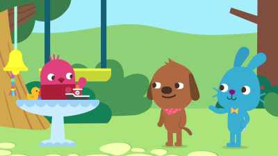 -Hey, Robin.
-Hi, Harvey. Hi, Jack. - Sago Mini Friends