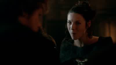 Hey! What's wrong with you? - Bit my tongue. Clumsy dolt. I best go see if Alec wants anything else. - Outlander