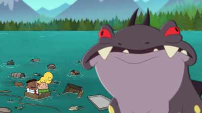 Hey, Salamangler.
The guy who flushed you is over there! - The Epic Tales of Captain Underpants