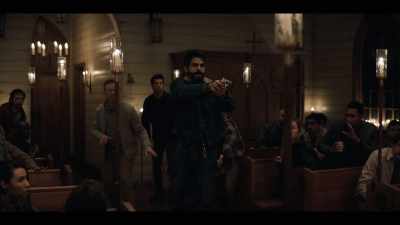 Hey, Sheriff, put that down.
There's no need to be waving a gun. - Midnight Mass