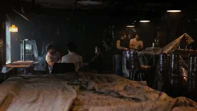 Hey, the blackmailers
that was in here before? - The Deuce