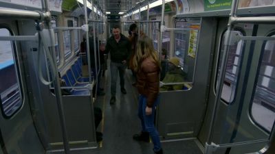 Hey.
Victim got on the train. - Chicago P.D.
