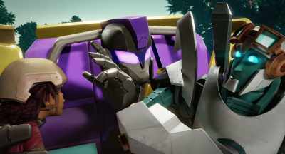 Hey, what do you say
we ditch half-pint here - Transformers: EarthSpark
