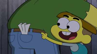 - Hey, what's this paper in your pocket?
- Huh? Nothing! - Big City Greens