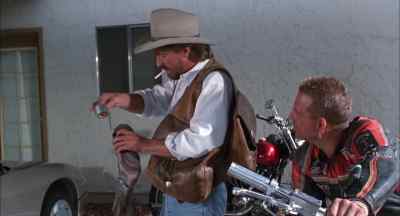 Hey, what's with you
and the old boots? - Harley Davidson and the Marlboro Man