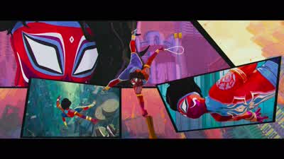 Hey who's the new guyHey Pav He's Miles and he wasn't invitedOh You weren't invited and you came anywayRight New guy must be in love with youOkay whoa NoI'm not I'm very good at reading peopleHe's not Who are youGlad you asked new guy I'm not a new guy - Spider-Man: Across the Spider-Verse