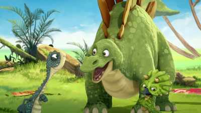 Hey, why don't we go tell everyone
about the exhibit? - Gigantosaurus