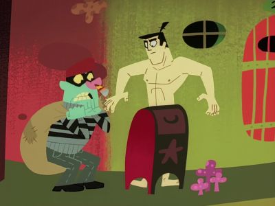 Hey, why don't you watch
where you're... naked! - Samurai Jack
