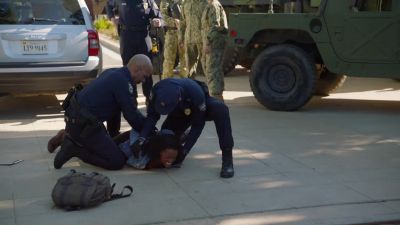 Hey.
WOMAN:
Let me go! - NCIS